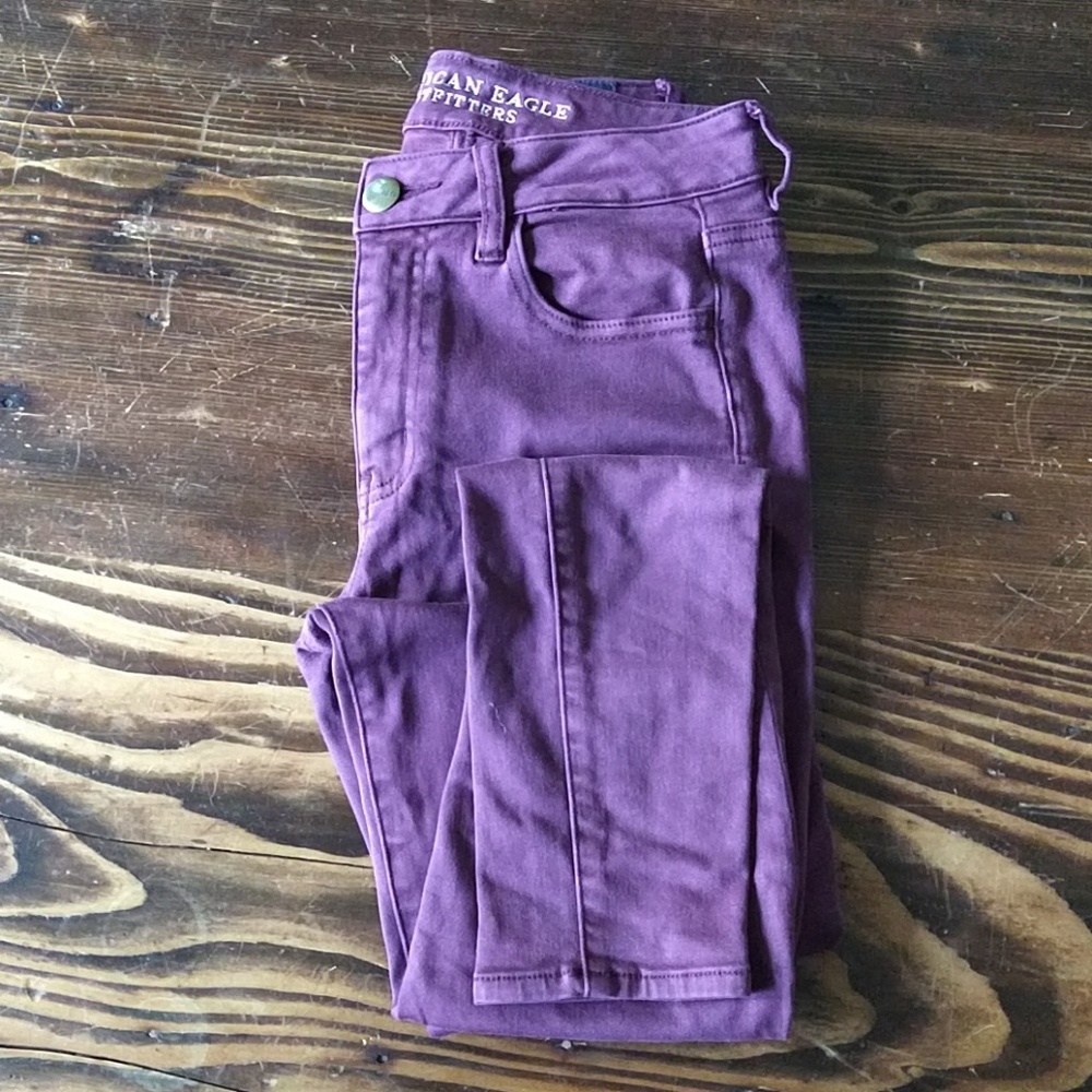 Purple Jeans / Jeggings American Eagle Outfitters
